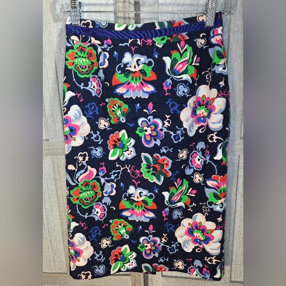 Boden Dresses & Skirts - NWOT Boden Women's Navy Blue/Multi Color Floral Cotton Blend Pencil Skirt Size 2